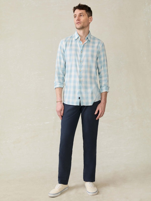 Faherty Movement™ Monterey Shirt - Summer Sky Plaid Men's Button Ups