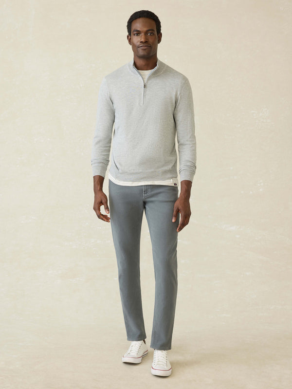 Faherty Movement™ Quarter Zip Sweater - Mineral Grey Heather Men's Sweaters