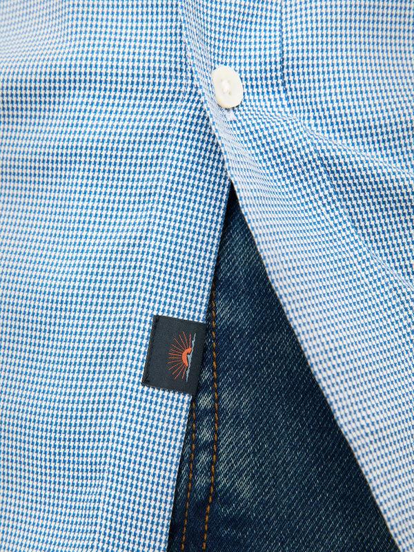 Faherty Movement™ Shirt - Azure Pincheck Men's Button Ups