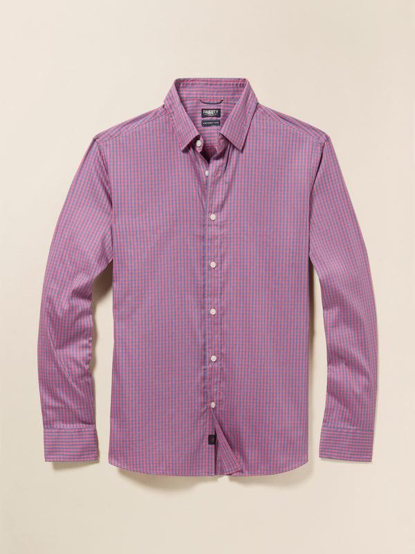 Faherty Movement™ Shirt - Blue Rose Gingham Men's Button Ups