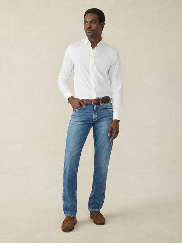 Faherty Movement™ Shirt - Cloud White Men's Button Ups