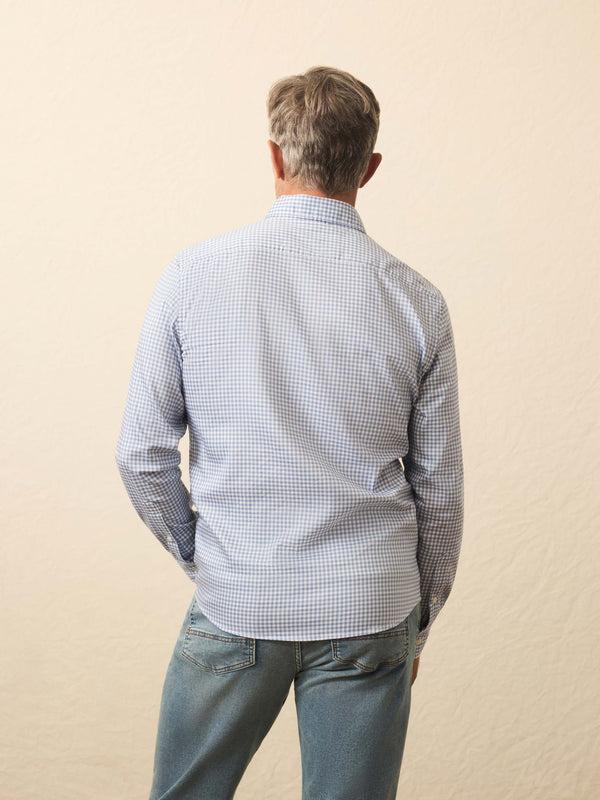 Faherty Movement™ Shirt - Light Blue Gingham Men's Button Ups