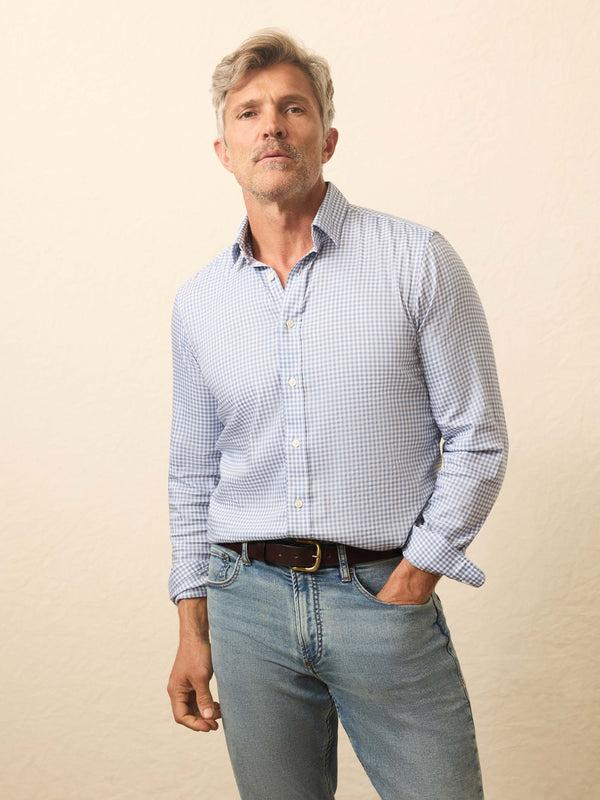 faherty Movement™ Shirt - Light Blue Gingham Men's Button Ups