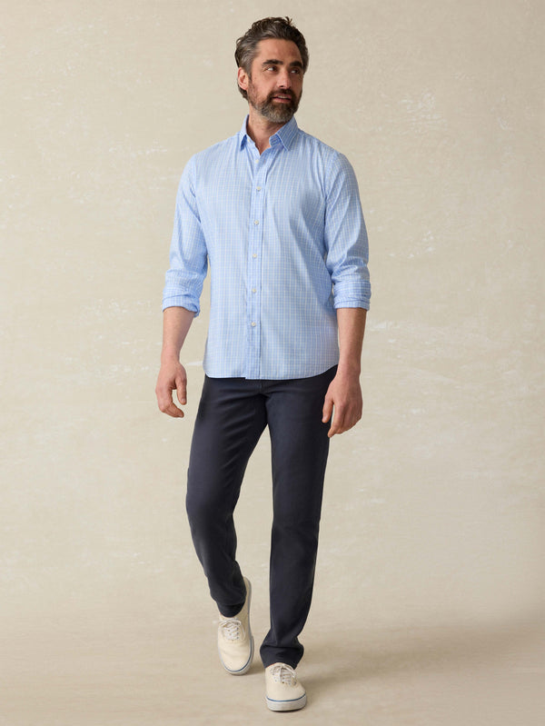 Faherty Movement™ Shirt - Sky Shore Plaid Men's Button Ups