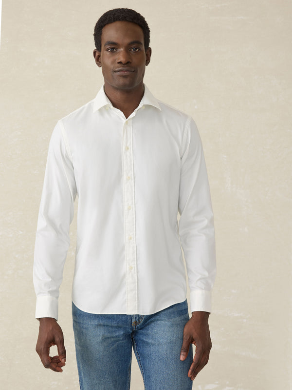 faherty Movement™ Shirt (Tall) - Cloud White Men's Button Ups