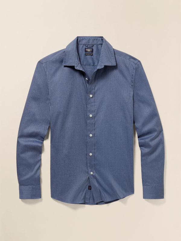 Faherty Movement™ Shirt - Twilight Heather Men's Button Ups