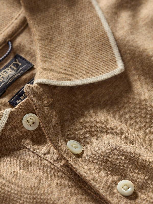 Faherty Movement™ Short-Sleeve Pique Polo Shirt - Driftwood Island Heather Men's Knits