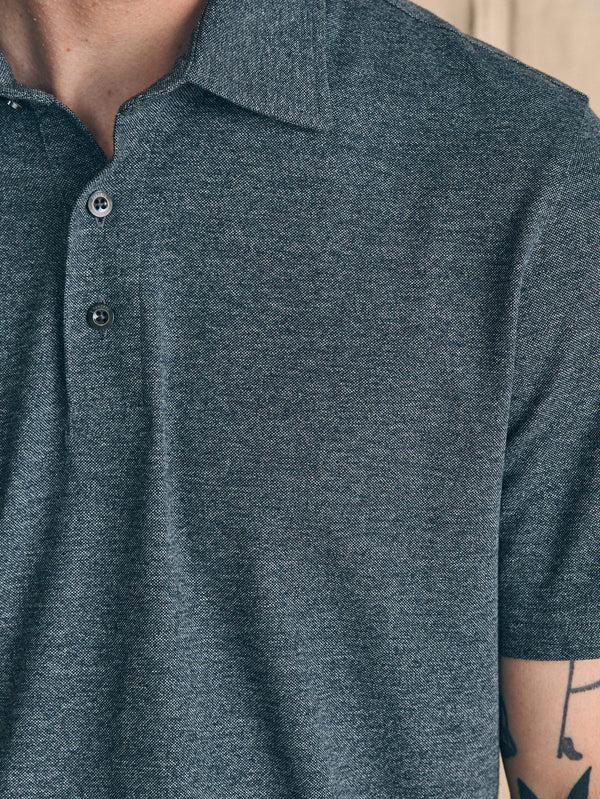 Faherty Movement™ Short-Sleeve Pique Polo Shirt - Dusty Iron Heather Men's Knits