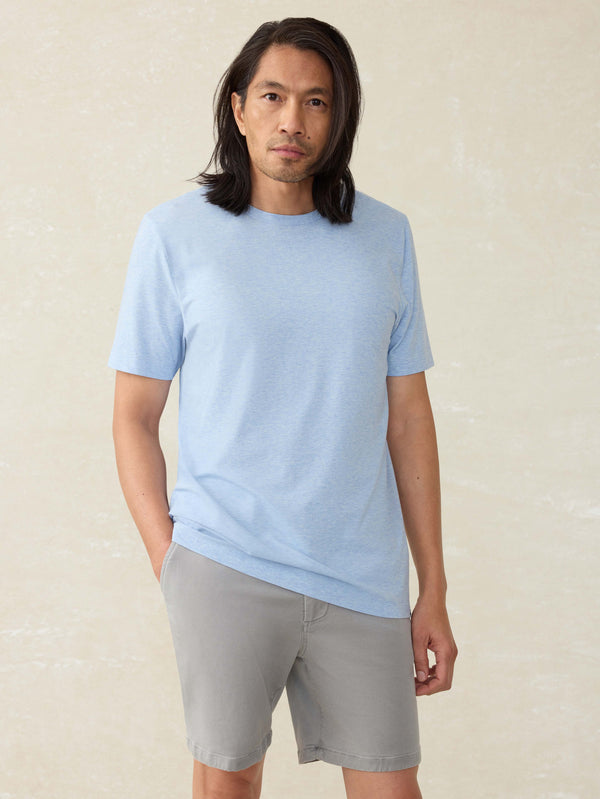 faherty Movement™ Short-Sleeve T-Shirt - Cardiff Blue Heather Men's Knits
