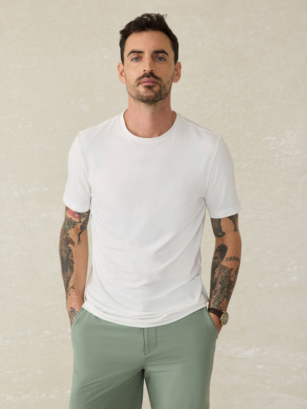 faherty Movement™ Short-Sleeve T-Shirt - Pure White Men's Knits