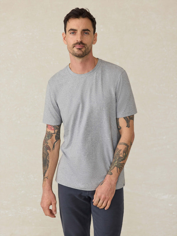 faherty Movement™ Short-Sleeve T-Shirt - Rainier Grey Heather Men's Knits