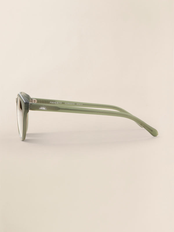 Faherty Norris Sunglasses - Matte Olive Unisex Sunglasses