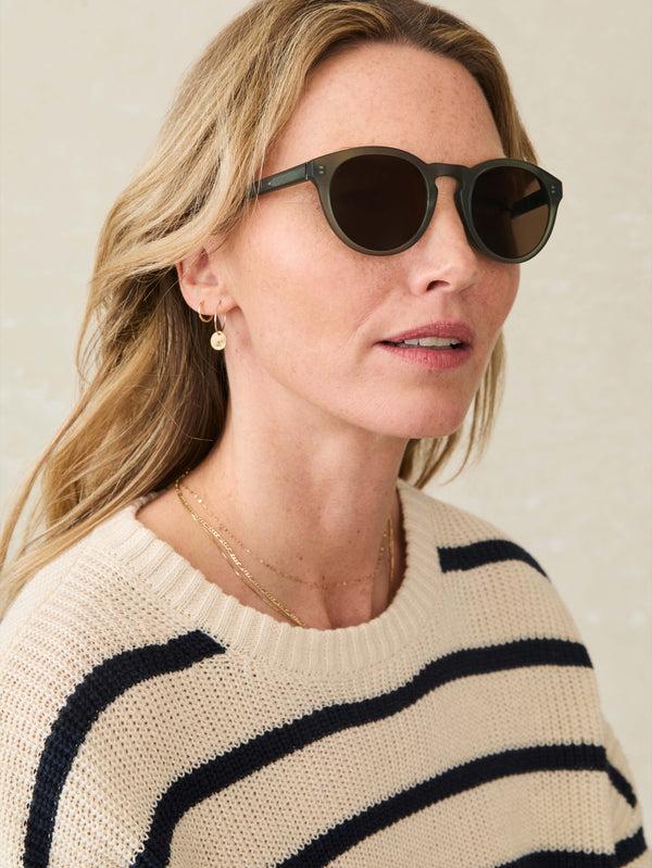 Faherty Norris Sunglasses - Matte Olive Unisex Sunglasses