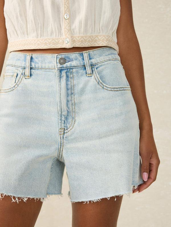 Faherty Organic Cotton Denim Short - Cloudbreak Wash Women's Bottoms