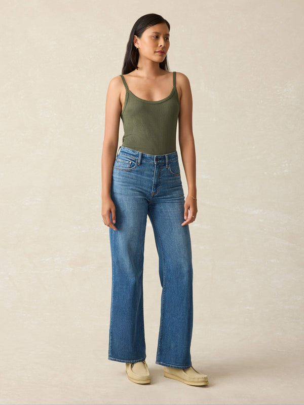 Faherty Pacific Pointelle Tank - Beetle Women's Knits