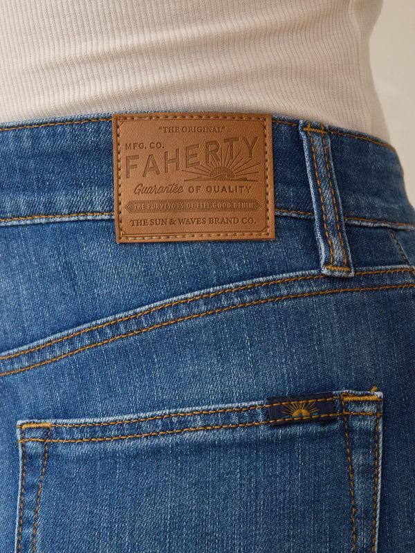 Faherty Saturday Denim Wide Leg - Indigo Coast Wash Women's Bottoms
