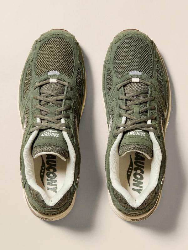 Faherty Saucony Grid Jazz 9 - Olive Off White Footwear Sneakers