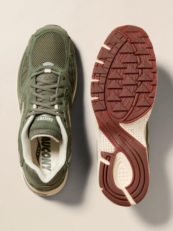 Faherty Saucony Grid Jazz 9 - Olive Off White Footwear Sneakers