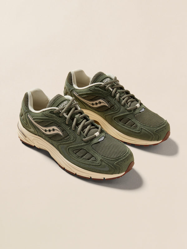 faherty Saucony Grid Jazz 9 - Olive Off White Footwear Sneakers