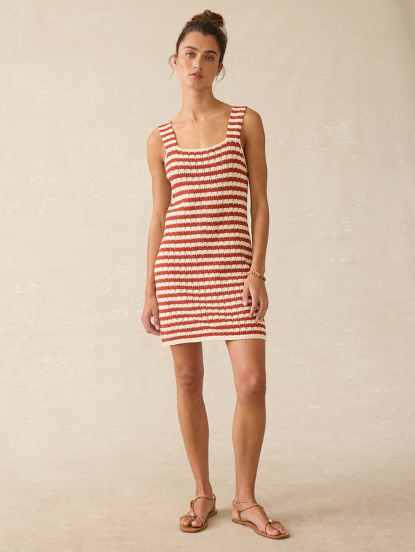 Faherty Seacoast Crochet Sleeveless Dress - Sorrento Sand Women's Dresses