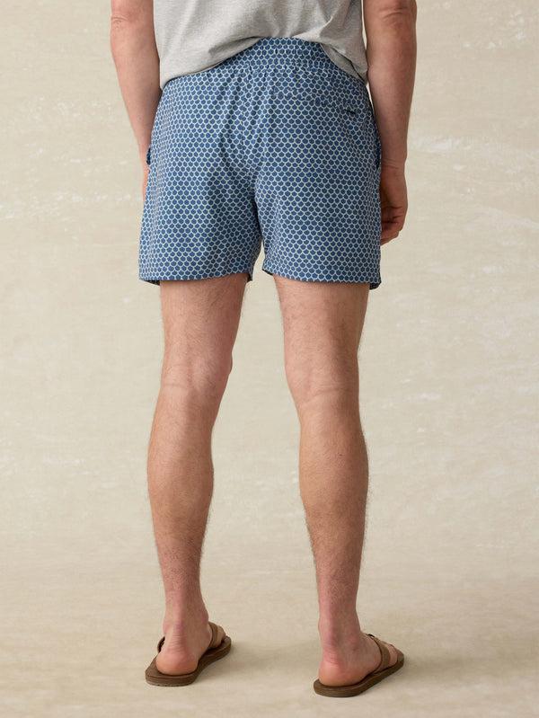 Faherty Shorelite Lined Trunk (5") - Fishscale Men's Swim