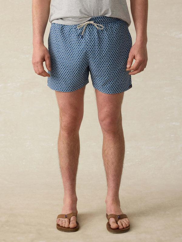 faherty Shorelite Lined Trunk (5") - Fishscale Men's Swim