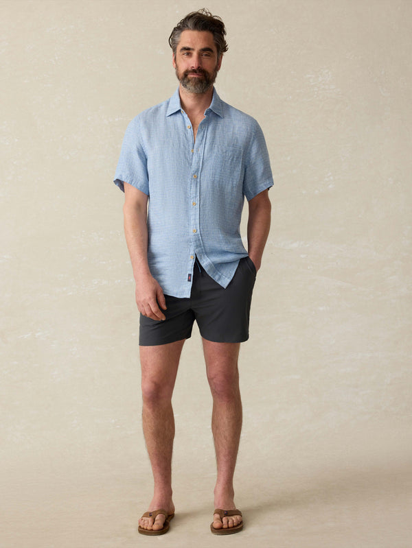 Faherty Shorelite Lined Trunk (5") - Mountain Black Men's Swim