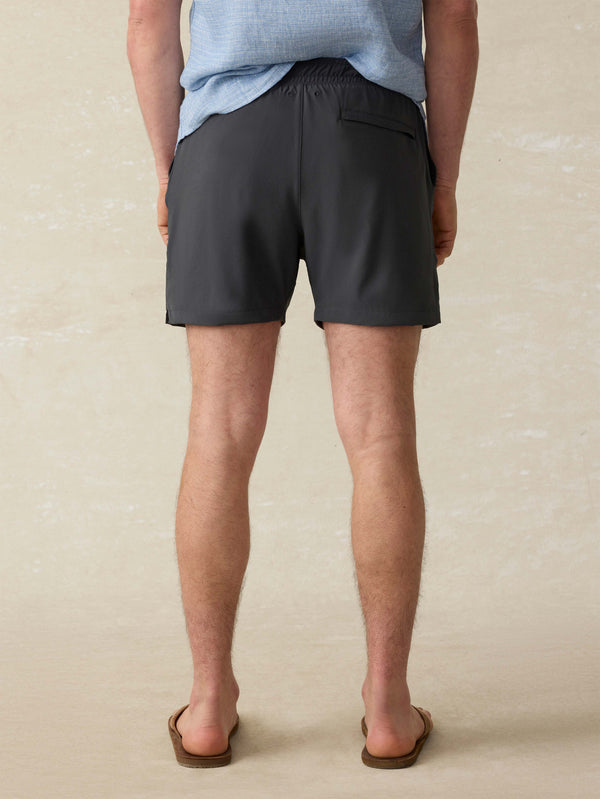 Faherty Shorelite Lined Trunk (5") - Mountain Black Men's Swim