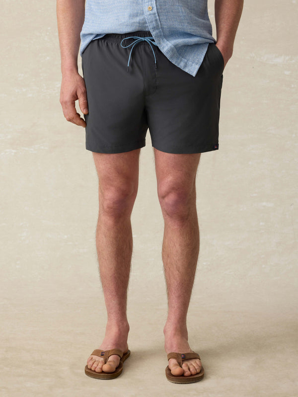 faherty Shorelite Lined Trunk (5") - Mountain Black Men's Swim