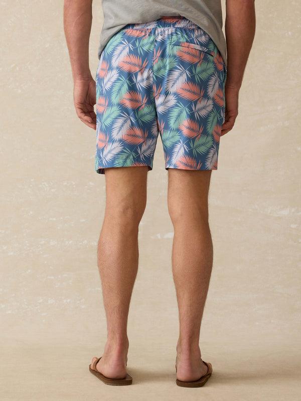 Faherty Shorelite Lined Trunk (5") - Twilight Paradise Palm Men's Swim