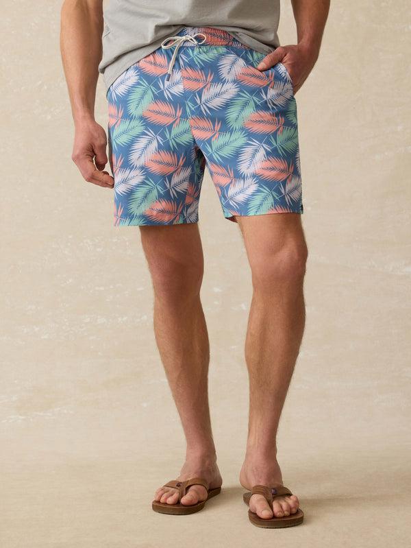 faherty Shorelite Lined Trunk (5") - Twilight Paradise Palm Men's Swim