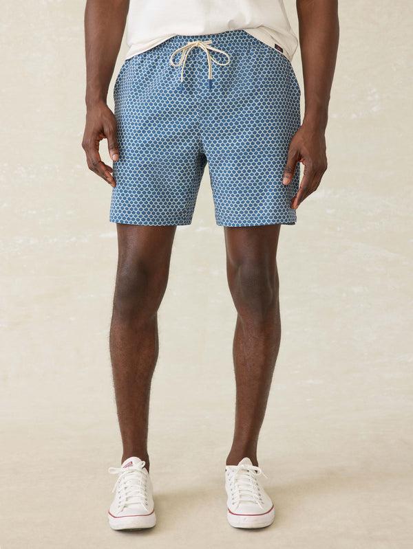 faherty Shorelite Lined Trunk (7") - Fishscale Men's Swim