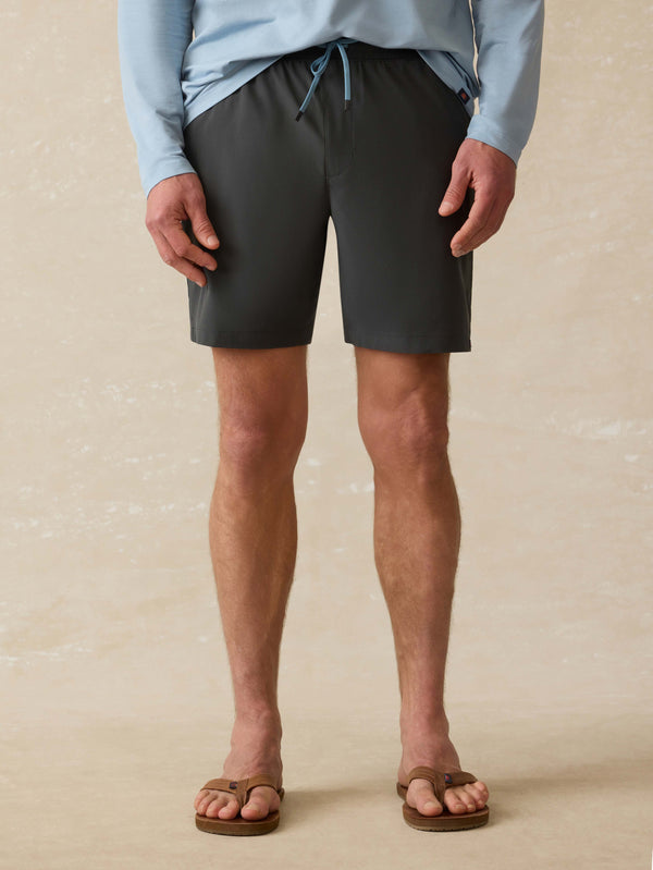 faherty Shorelite Lined Trunk (7") - Mountain Black Men's Swim