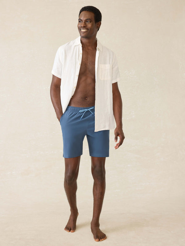 Faherty Shorelite Lined Trunk (7") - Offshore Storm Men's Swim