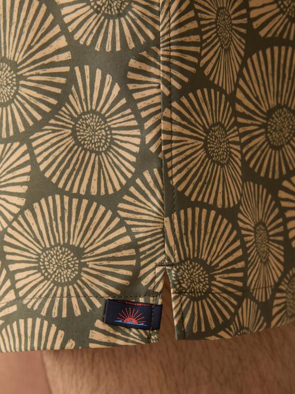 Faherty Shorelite Lined Trunk (7") - Pine Peach Dandelion Men's Swim