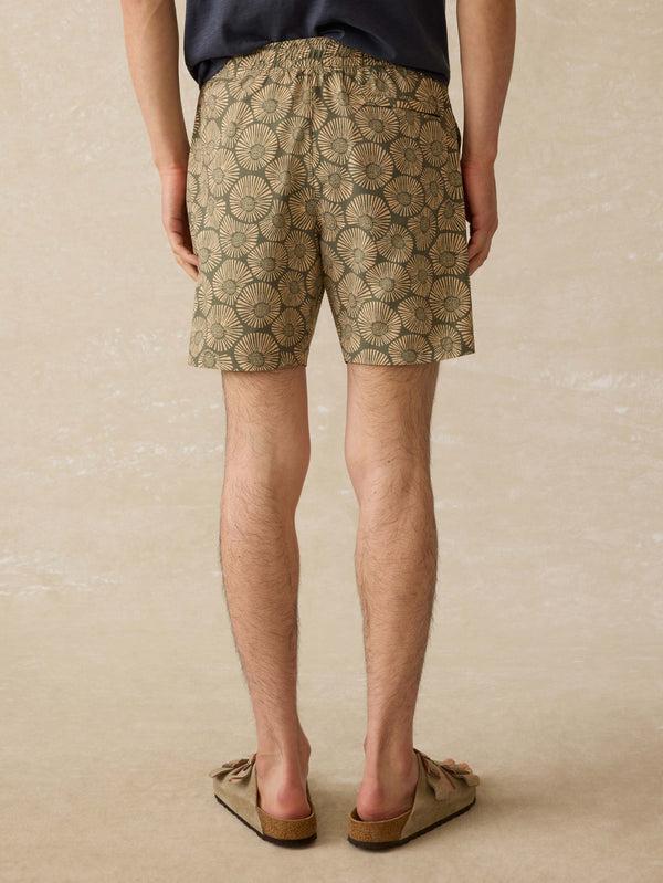 Faherty Shorelite Lined Trunk (7") - Pine Peach Dandelion Men's Swim