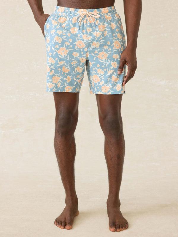 Faherty Shorelite Lined Trunk (7") - River Waters Blossom Men's Swim