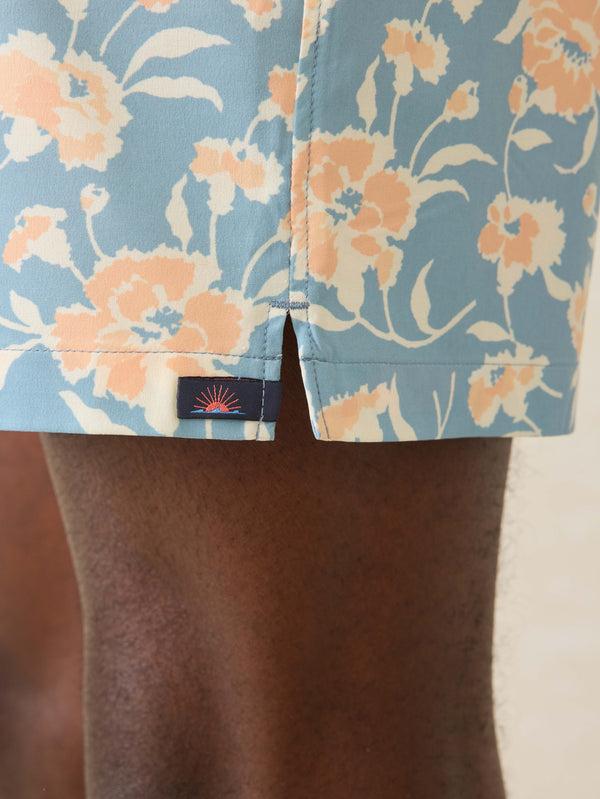 Faherty Shorelite Lined Trunk (7") - River Waters Blossom Men's Swim
