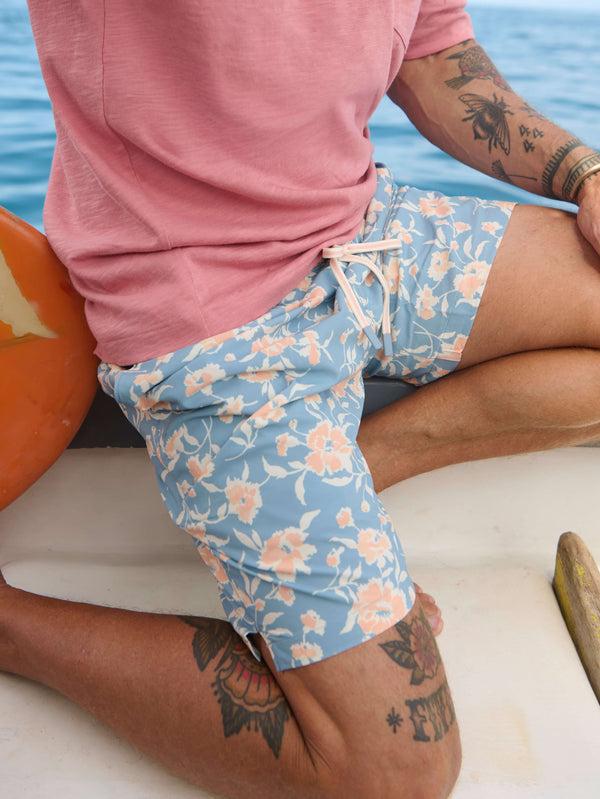 faherty Shorelite Lined Trunk (7") - River Waters Blossom Men's Swim