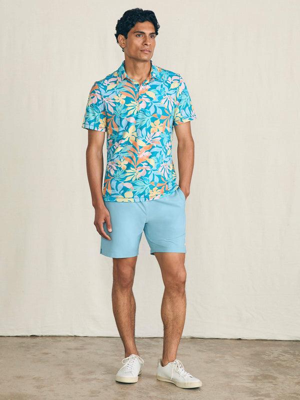 Faherty Shorelite Short-Sleeve Tech Polo - Summer Blooms Men's Knits