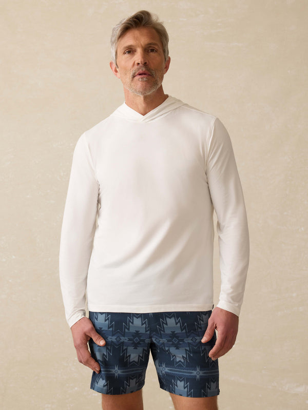 Faherty Shorelite UPF Hoodie - Pure White Men's Hoodies U0026 Pullovers