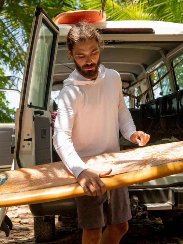 faherty Shorelite UPF Hoodie - Pure White Men's Hoodies u0026 Pullovers