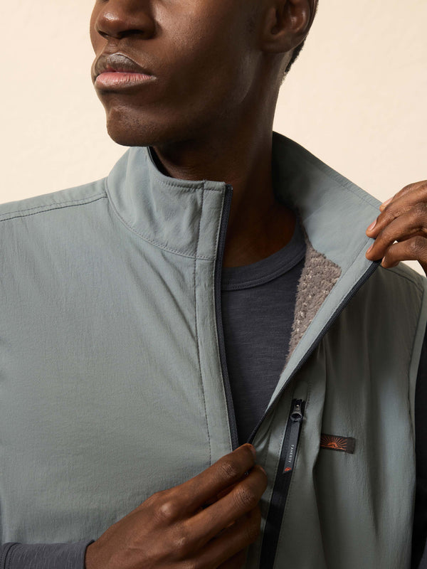 Faherty Shorelite Zephyr Vest - Seaglass Blue Men's Outerwear