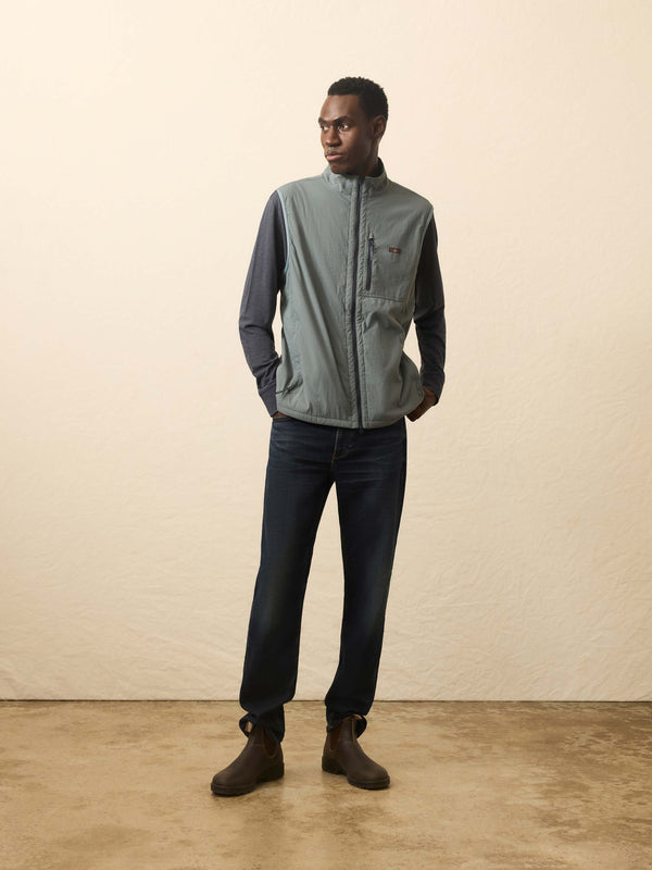 Faherty Shorelite Zephyr Vest - Seaglass Blue Men's Outerwear