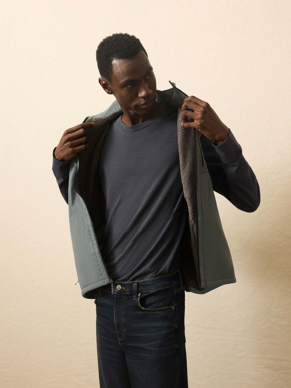 Faherty Shorelite Zephyr Vest - Seaglass Blue Men's Outerwear