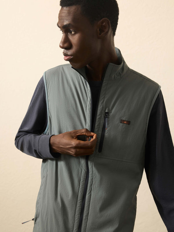 faherty Shorelite Zephyr Vest - Seaglass Blue Men's Outerwear