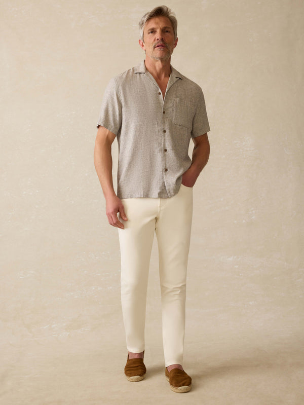 Faherty Short-Sleeve Breeze Camp Shirt - Stone Coast Men's Button Ups