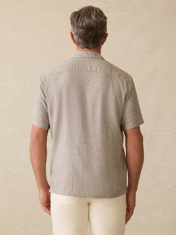 Faherty Short-Sleeve Breeze Camp Shirt - Stone Coast Men's Button Ups