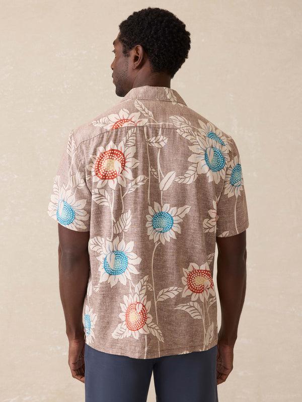Faherty Short Sleeve Breeze Camp Shirt - Sunseeker Blossom Men's Button Ups