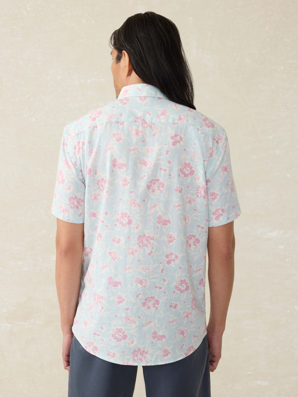 Faherty Short-Sleeve Breeze Shirt - Clear Waters Blossom Men's Button Ups